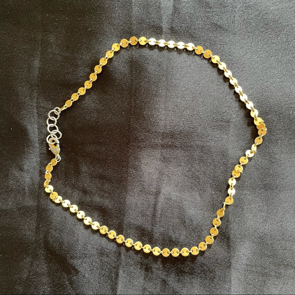 14 K gold plated choker necklace